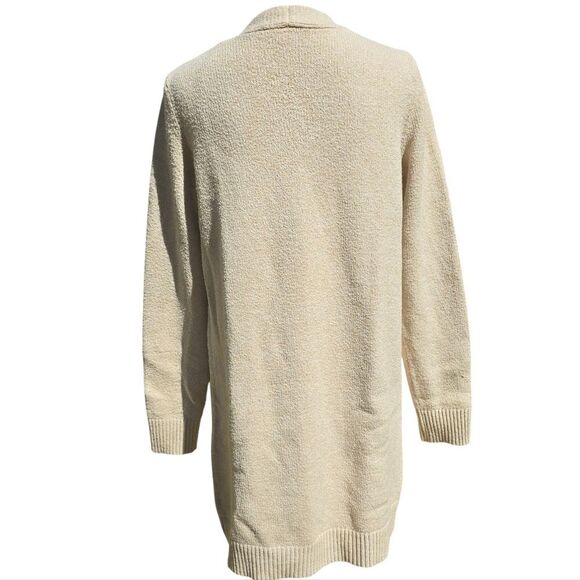 GAP Cozy Longline Open Front Cardigan In Heather Oatmeal Cream Women's Size XS - Picture 5 of 9